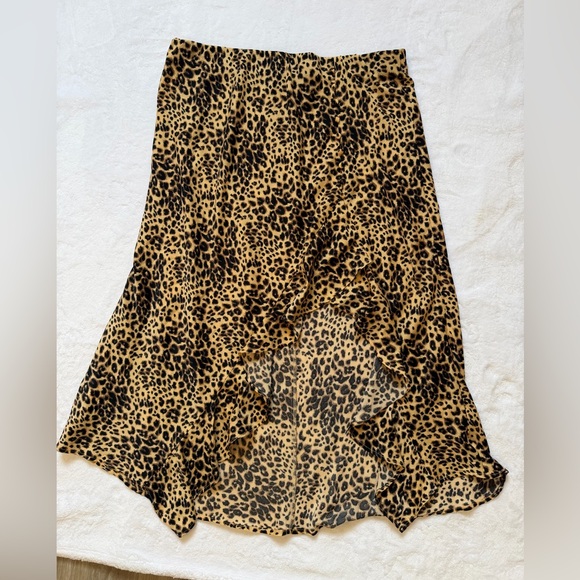 Code X Mode Size XL Nordstrom Leopard Print Asymmetrical Midi - Picture 5 of 11